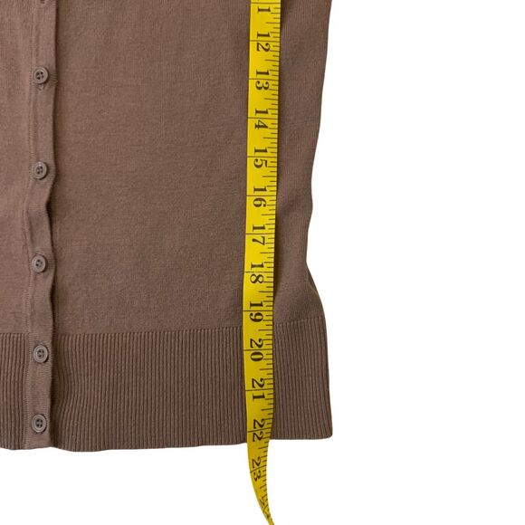 14th & Union Moca Cocoa Short length Knit Cardigan 3/4 Sleeve size S - Picture 10 of 10